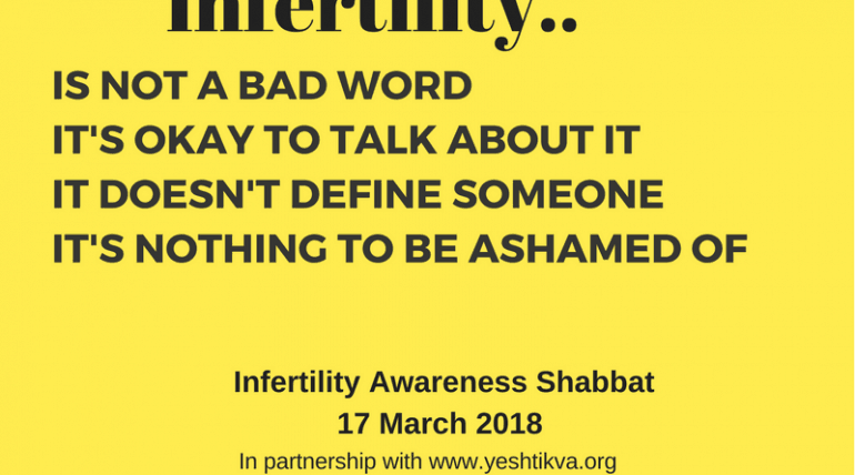Infertility awareness Shabbat 17 March 2018